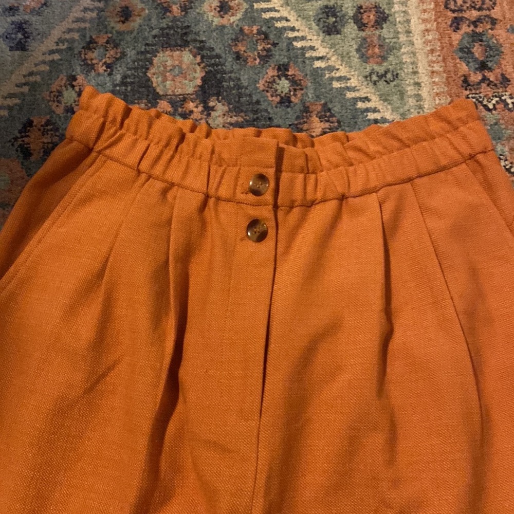 Rust, Button Front Trouser, Pleated Front Front S… - image 2
